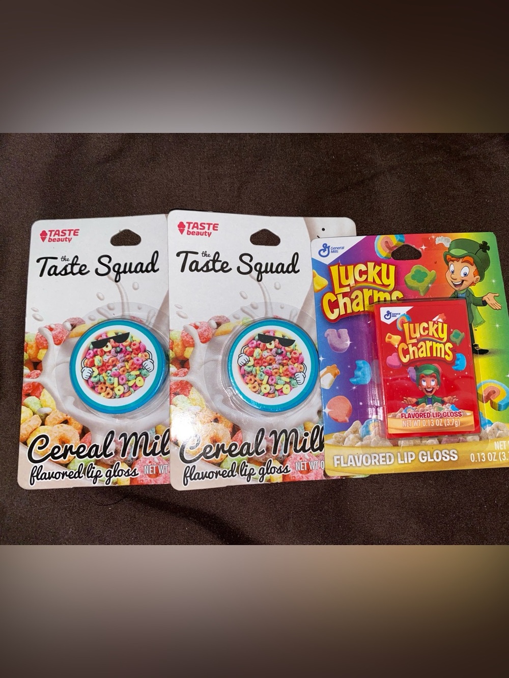 1-set of 3 Cereal Flavored Lip Gloss